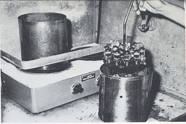 RCA Employee Testing Tubes Under Extreme Conditions