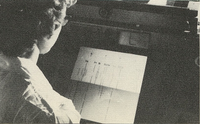 RCA Employee Studying Spectroscopic Plates 