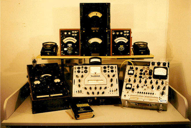 The VTS Secondary Testing Console featuring Weston, Western Electric, and Hickok.