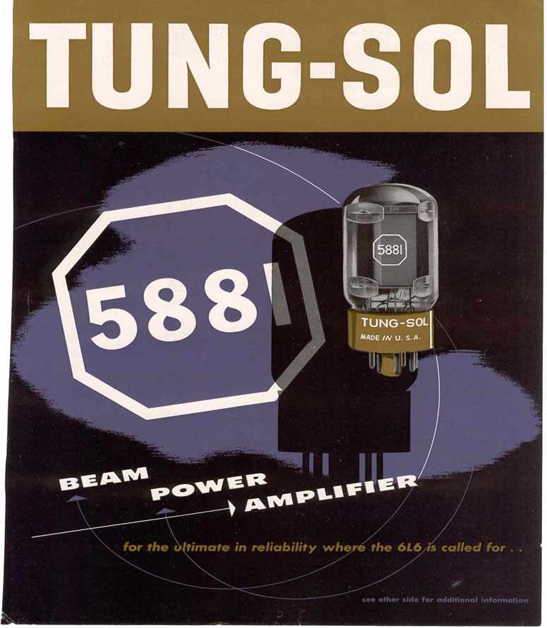Tung-Sol 5881 Brochure - Front