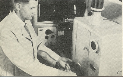 RCA Employee Using A Spectrograph For Analysis